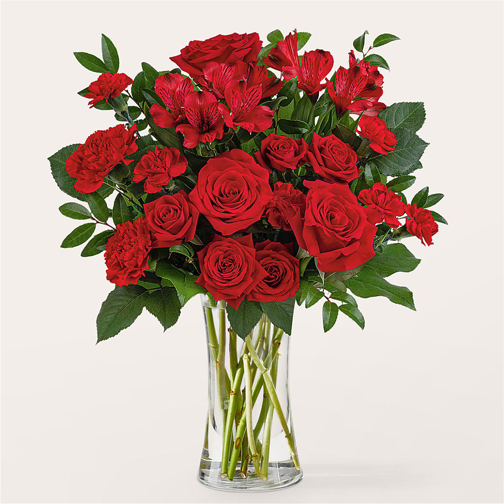 Brilliant Ruby Bouquet – Netcong Village Florist, Netcong NJ