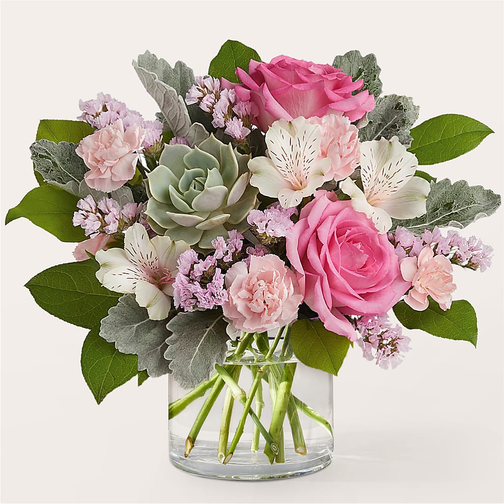 Dusty Rose Bouquet – Netcong Village Florist, Netcong NJ