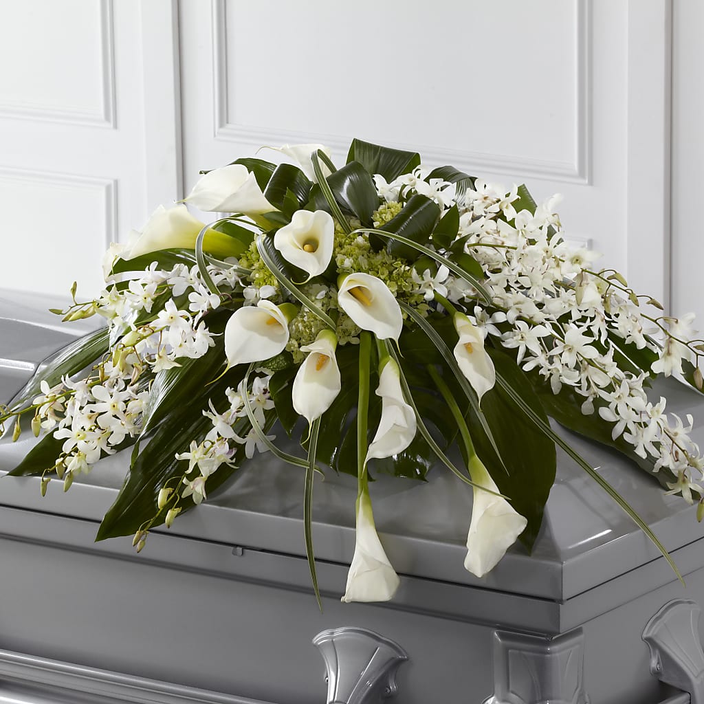 Angel Wings Casket Spray – Netcong Village Florist, Netcong NJ