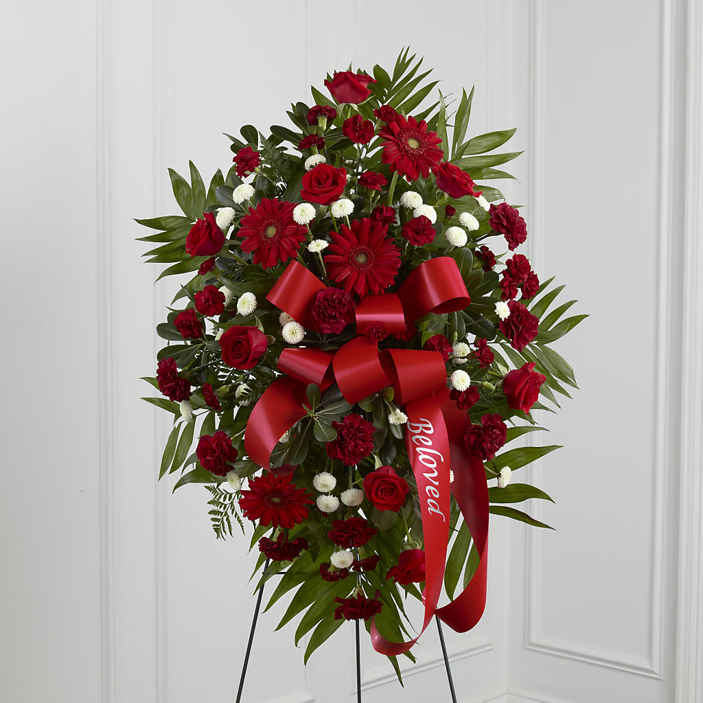 Treasured Memories Standing Spray – Netcong Village Florist, Netcong NJ