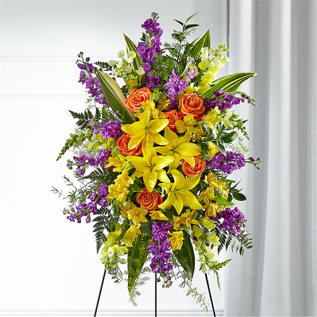 Thoughtful Prayers Standing Spray – Netcong Village Florist, Netcong NJ