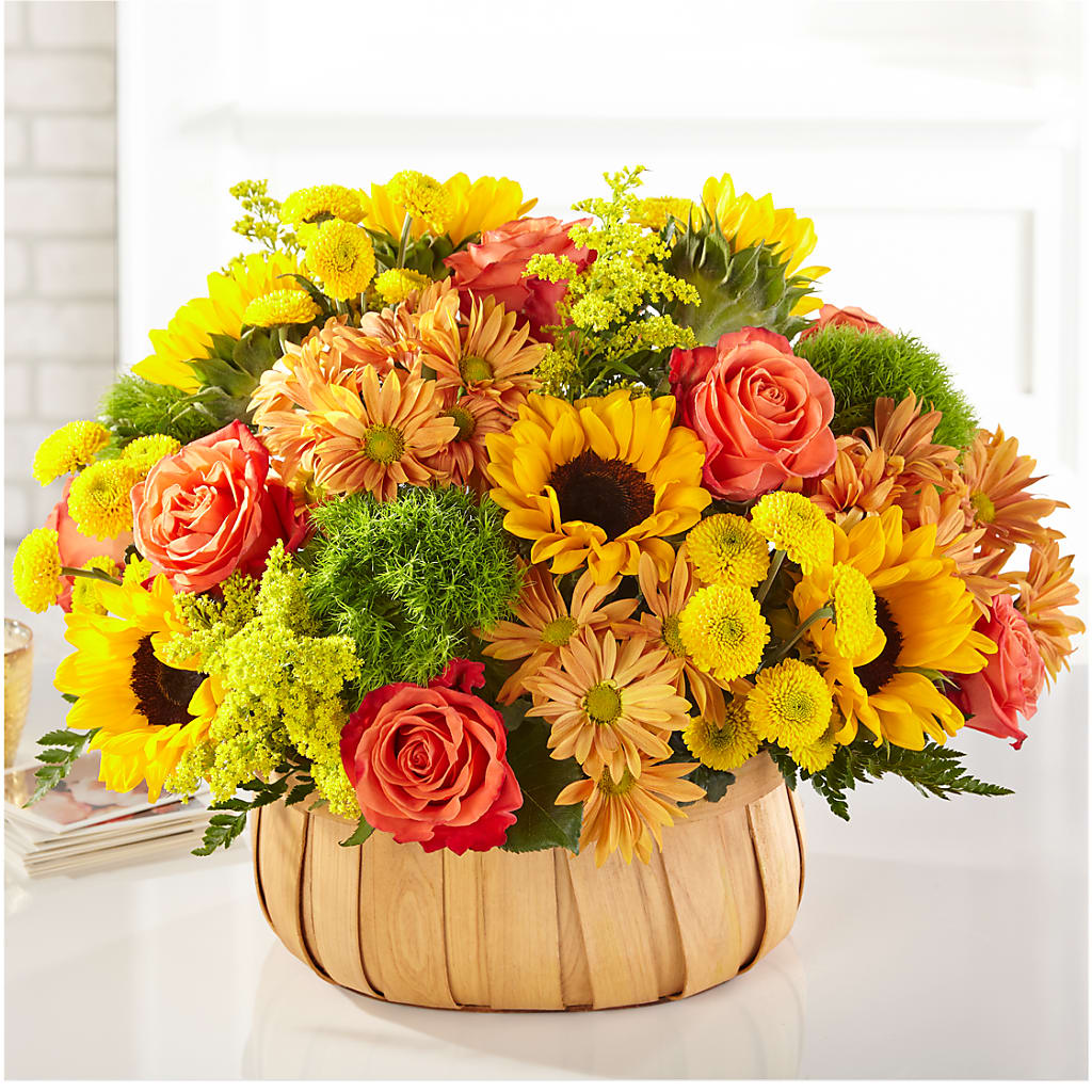 Harvest Sunflower Basket – Netcong Village Florist, Netcong NJ