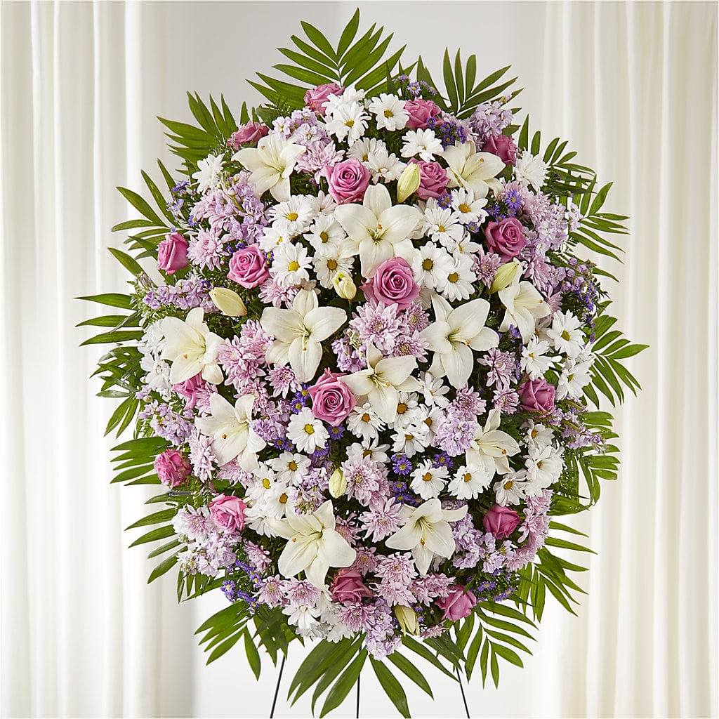 Surrounded by Love Standing Spray – Netcong Village Florist, Netcong NJ
