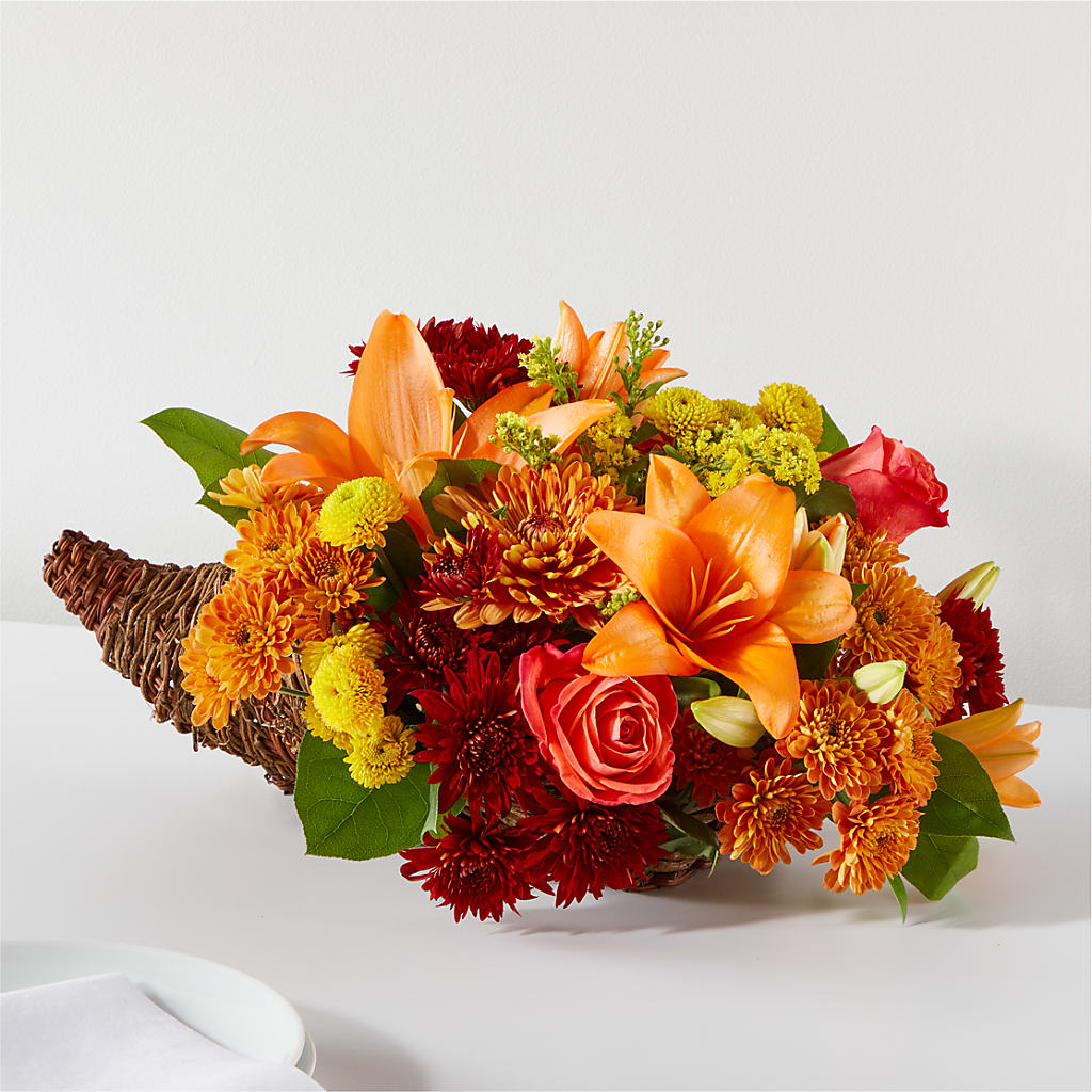 Bouquet of Blessings Cornucopia – Netcong Village Florist, Netcong NJ
