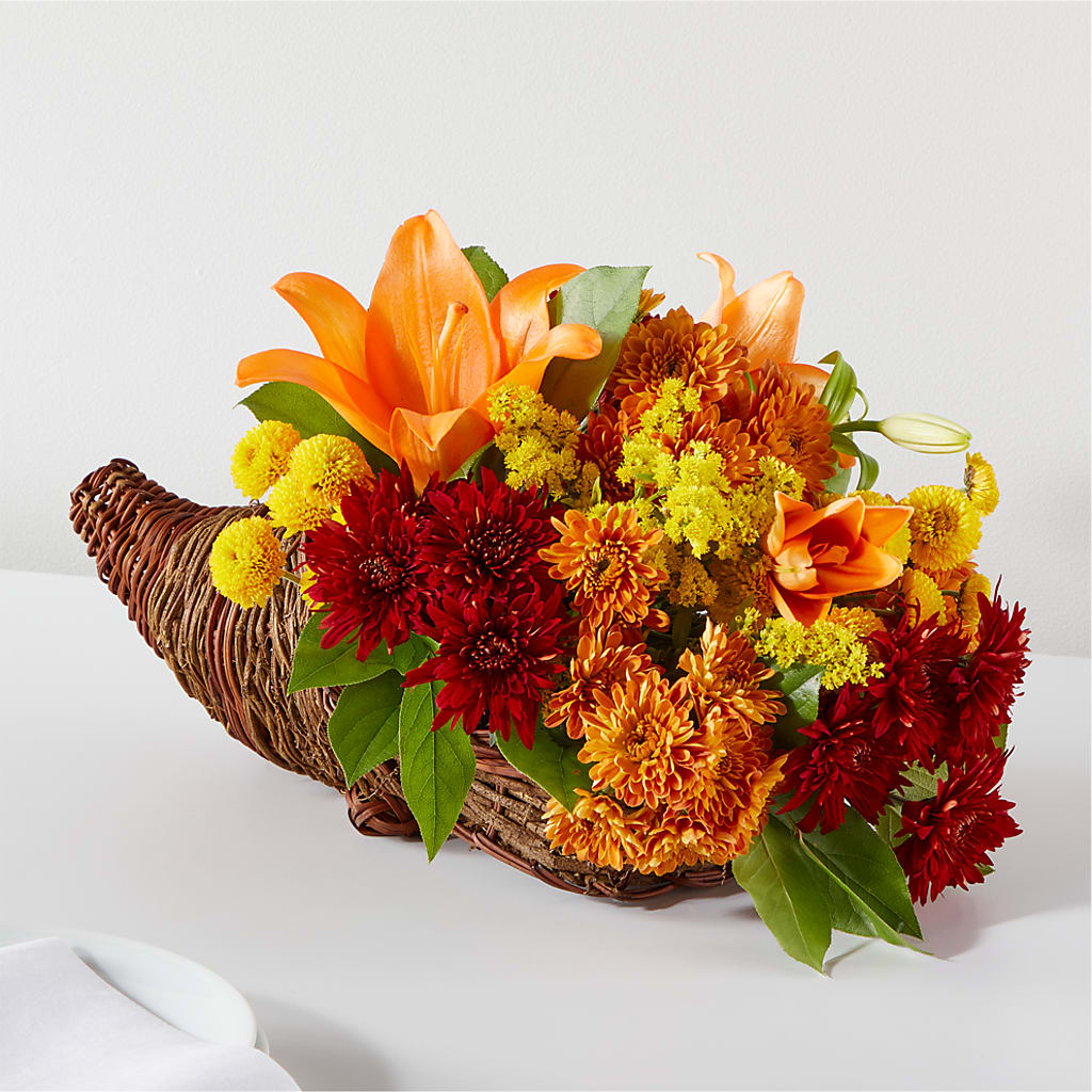 Bouquet of Blessings Cornucopia – Netcong Village Florist, Netcong NJ