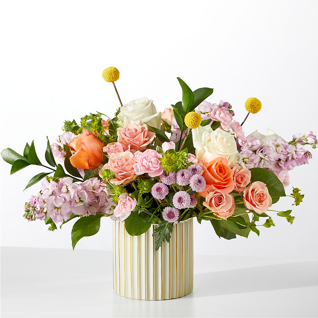 French Market Bouquet with Ivory Vase – Netcong Village Florist, Netcong NJ