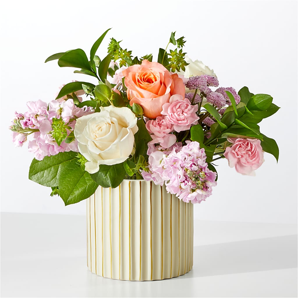 French Market Bouquet with Ivory Vase – Netcong Village Florist, Netcong NJ