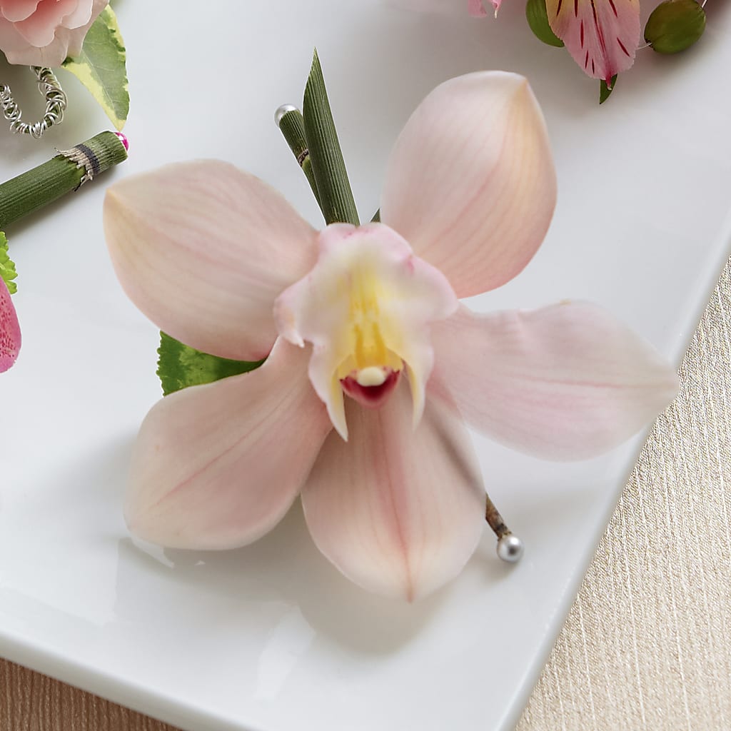 Pink Cymbidium Boutonniere – Netcong Village Florist, Netcong NJ