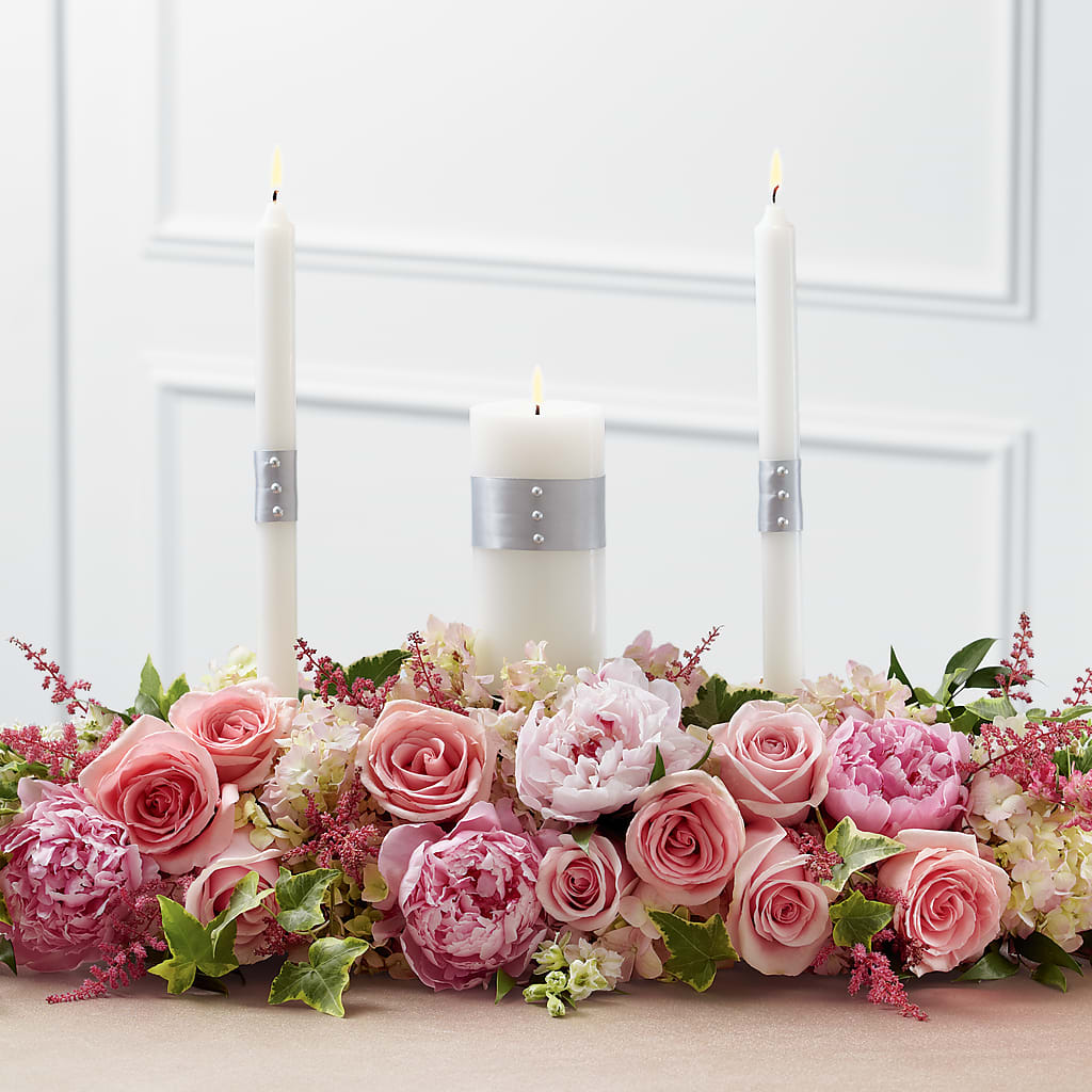 Worldwide Romance Unity Candle Arrangement – Netcong Village Florist, Netcong NJ