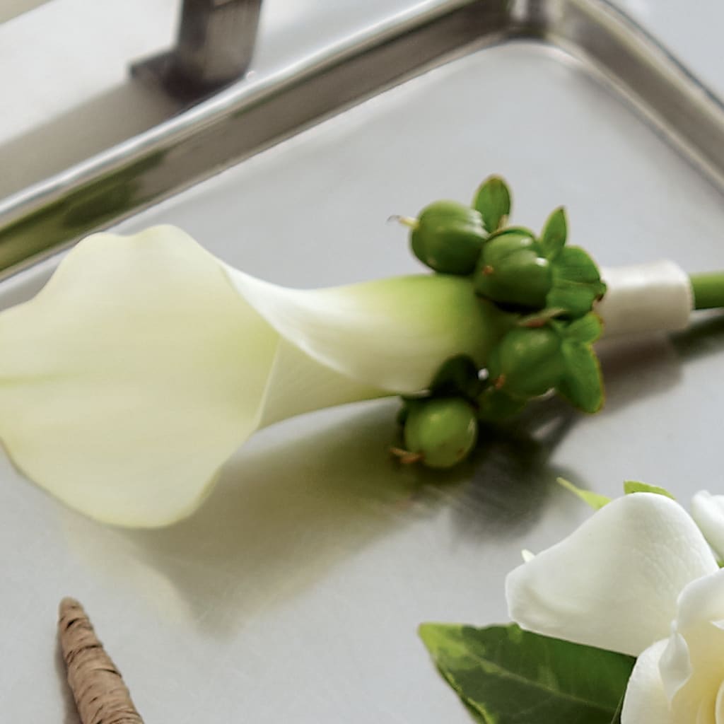 White Calla Boutonniere – Netcong Village Florist, Netcong NJ