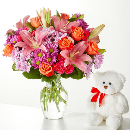 One and Only Bouquet and Bear Bundle –  Netcong Village Florist, Netcong NJ