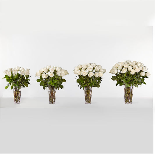 Long Stem White Rose Bouquet –  Netcong Village Florist, Netcong NJ
