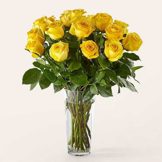 Long Stem Yellow Rose Bouquet –  Netcong Village Florist, Netcong NJ