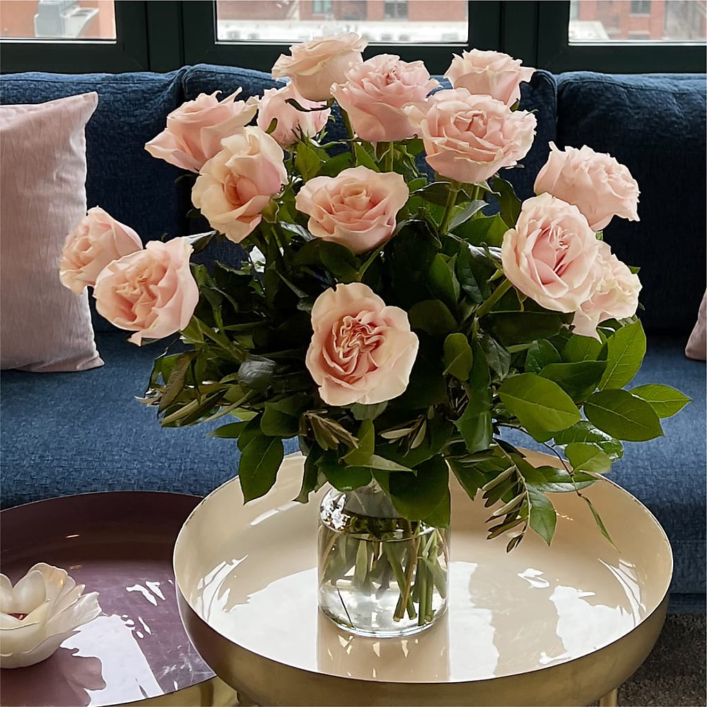 Long Stem Pink Rose Bouquet –  Netcong Village Florist, Netcong NJ