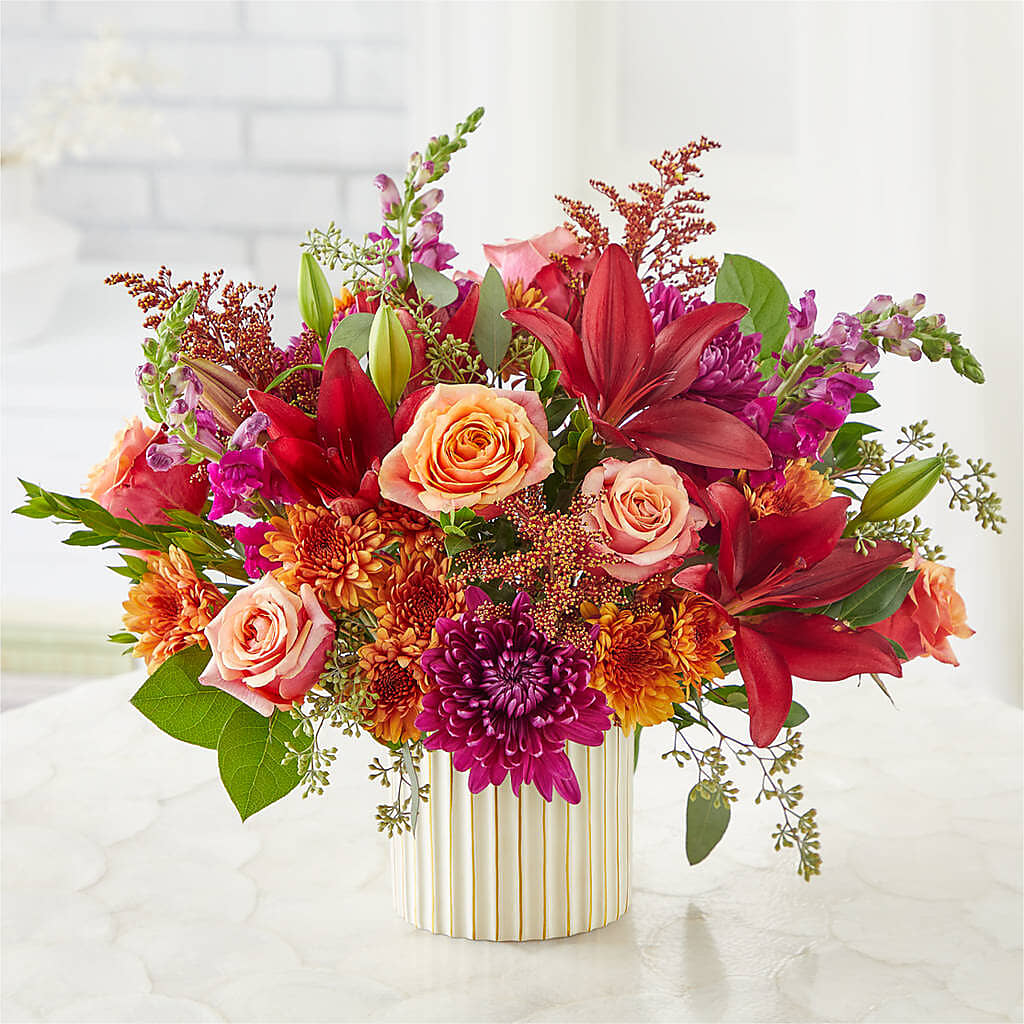 Burgundy Landscape Bouquet –  Netcong Village Florist, Netcong NJ