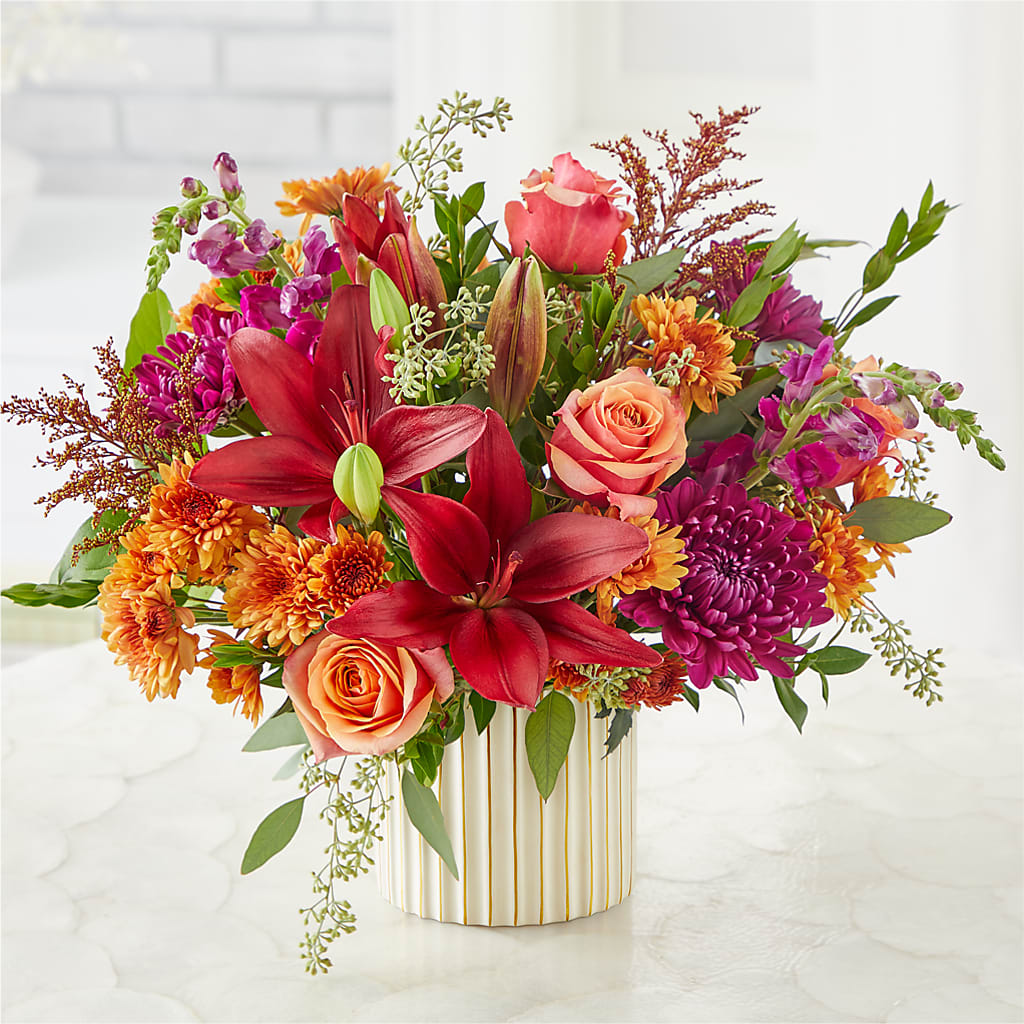 Burgundy Landscape Bouquet –  Netcong Village Florist, Netcong NJ