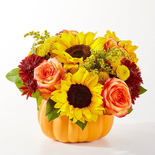 Golden Gourd Pumpkin Bouquet –  Netcong Village Florist, Netcong NJ