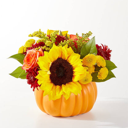 Golden Gourd Pumpkin Bouquet –  Netcong Village Florist, Netcong NJ