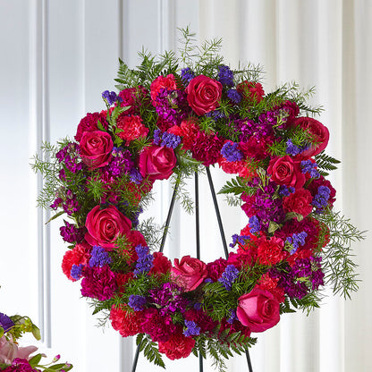 Calming Colors Wreath –  Netcong Village Florist, Netcong NJ