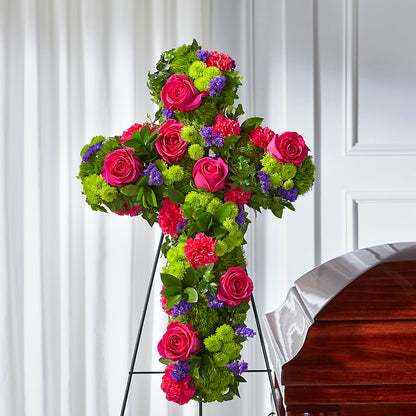 Tribute Rose Floral Cross –  Netcong Village Florist, Netcong NJ