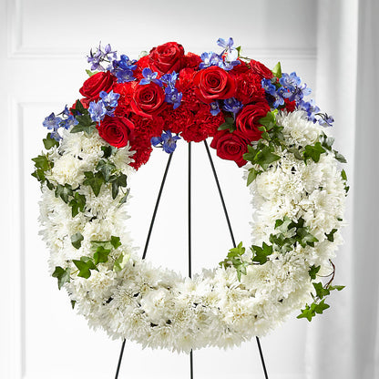 Patriotic Passion Wreath –  Netcong Village Florist, Netcong NJ