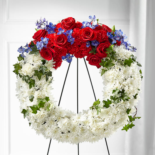 Patriotic Passion Wreath –  Netcong Village Florist, Netcong NJ