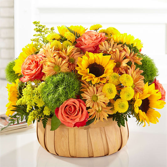 Harvest Sunflower Basket –  Netcong Village Florist, Netcong NJ