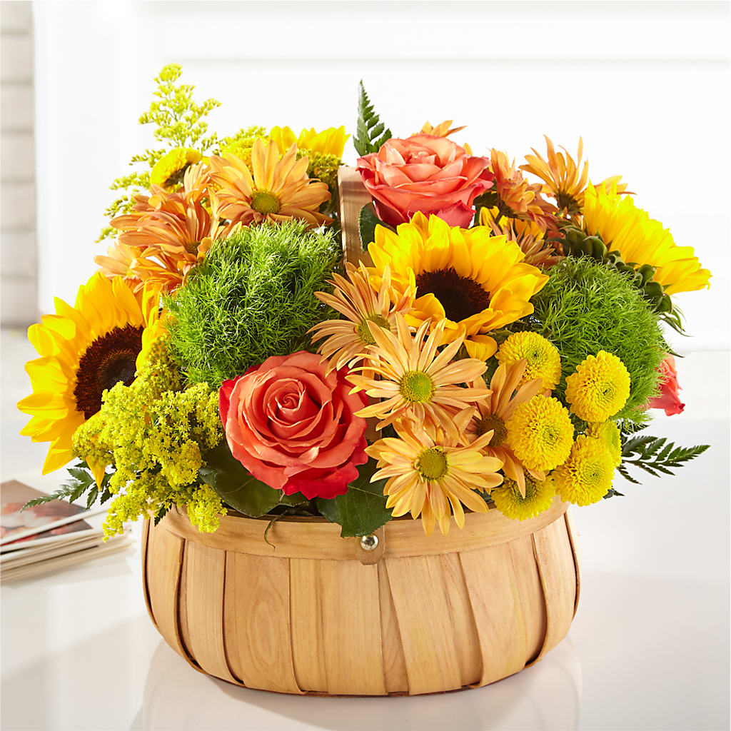 Harvest Sunflower Basket –  Netcong Village Florist, Netcong NJ