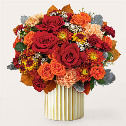 Merlot Bouquet with Ivory Vase –  Netcong Village Florist, Netcong NJ
