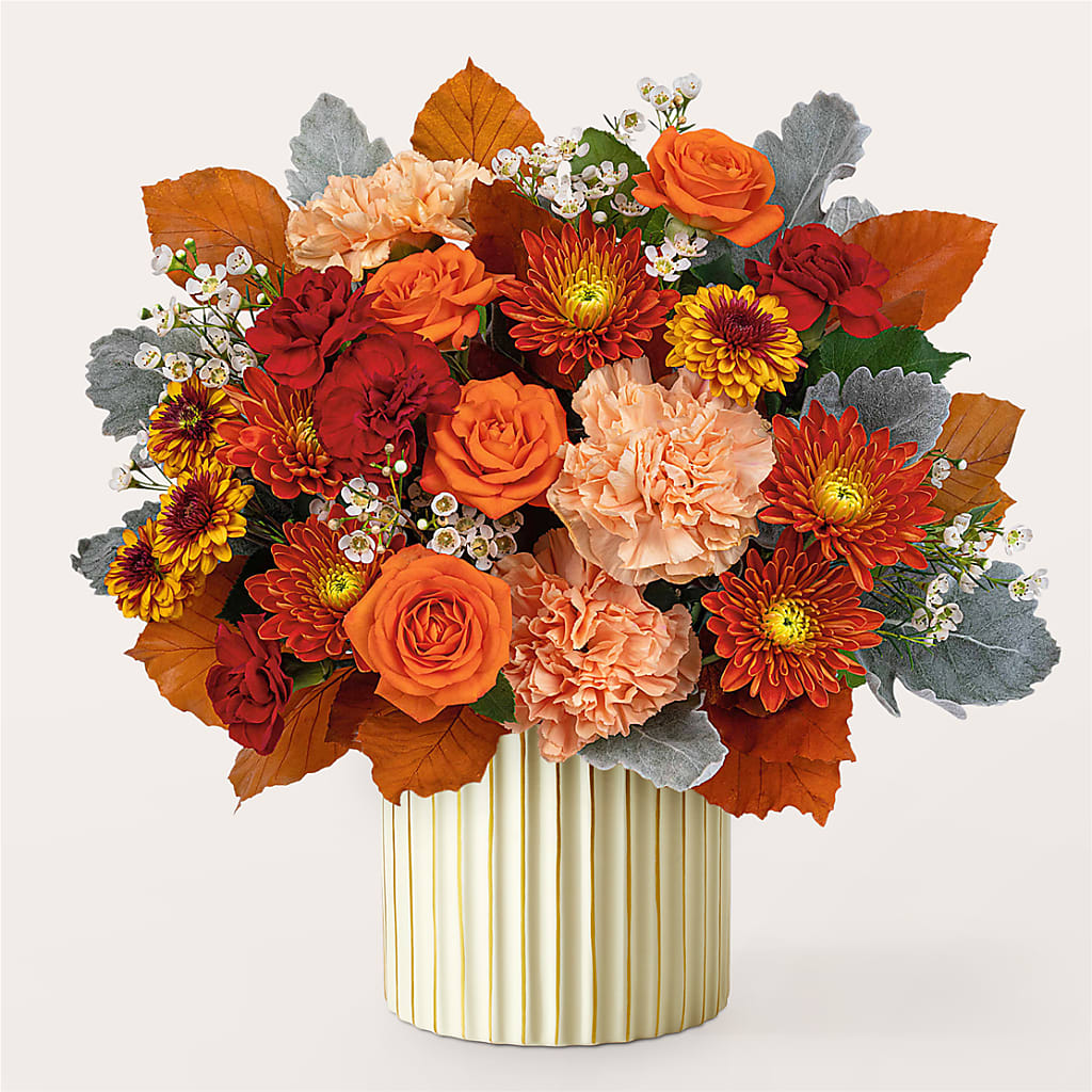 Merlot Bouquet with Ivory Vase –  Netcong Village Florist, Netcong NJ