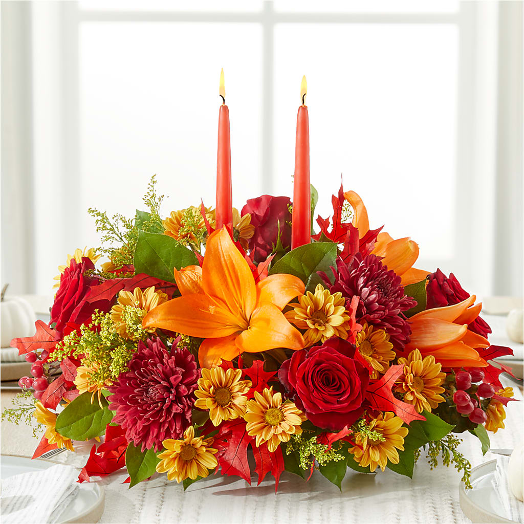 Autumn's Embrace Centerpiece –  Netcong Village Florist, Netcong NJ