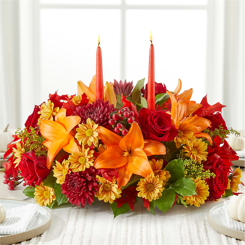 Autumn's Embrace Centerpiece –  Netcong Village Florist, Netcong NJ