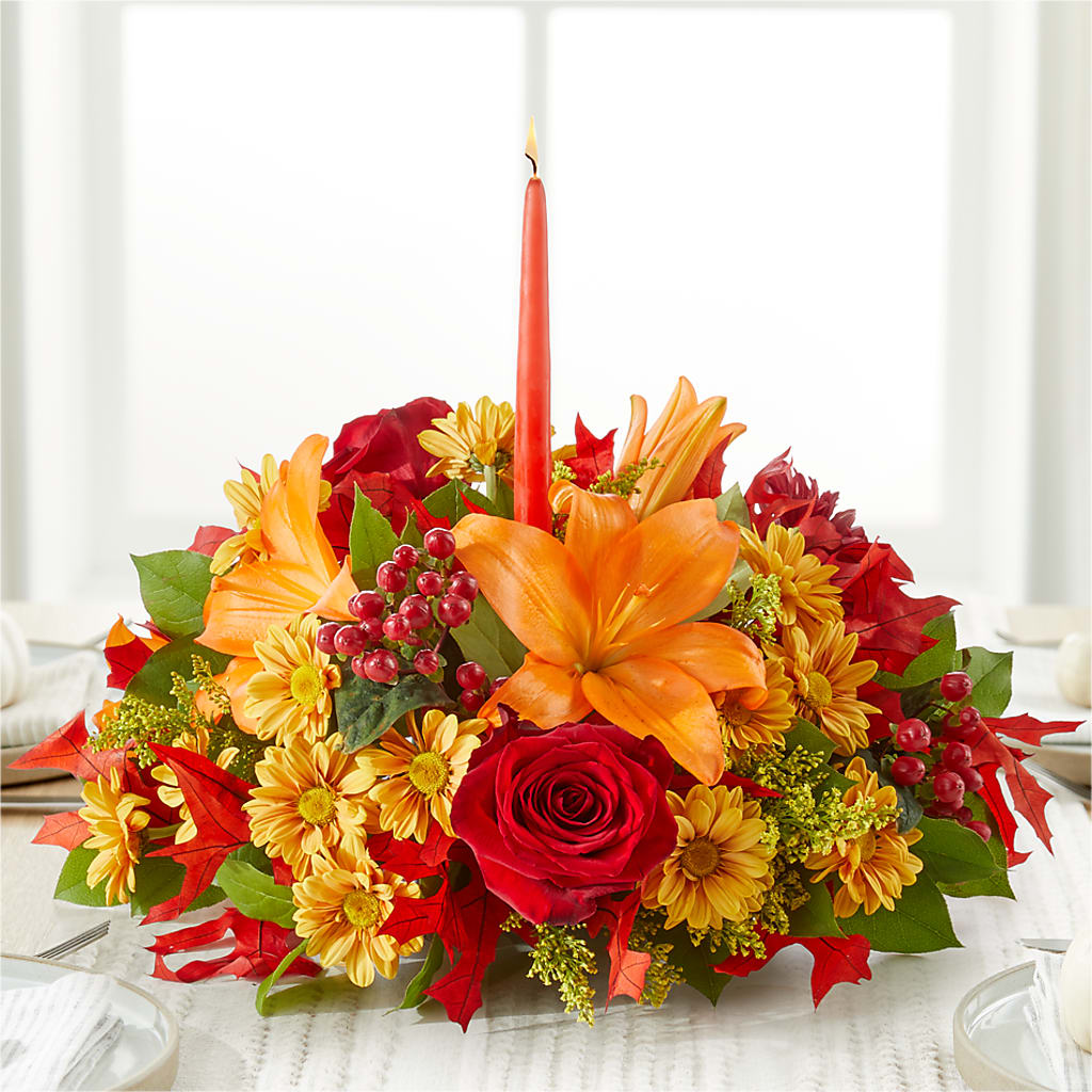 Autumn's Embrace Centerpiece –  Netcong Village Florist, Netcong NJ