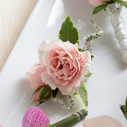 Pink Spray Rose Boutonniere –  Netcong Village Florist, Netcong NJ