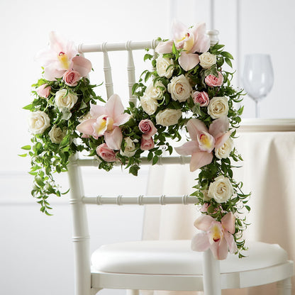 Orchid Rose Chair Décor –  Netcong Village Florist, Netcong NJ