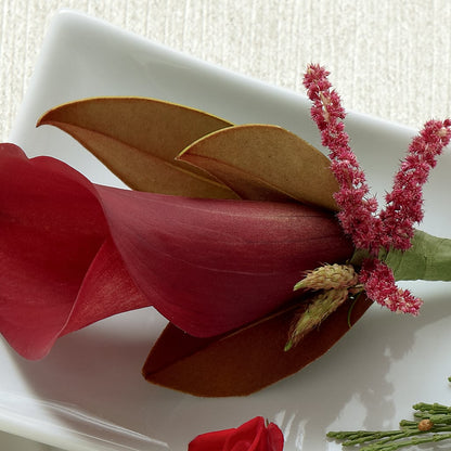 Red Calla Boutonniere –  Netcong Village Florist, Netcong NJ